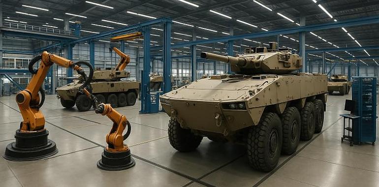 Indra impulsa su gran apuesta militar desde Asturias: el Tallerón de Gijón será una de las fábricas de blindados más avanzadas de Europa