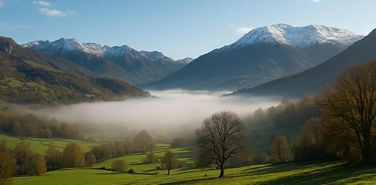 Asturias vivirá un “puente primaveral”: temperaturas de hasta 20 ºC, nieblas traicioneras y la nieve en retroceso