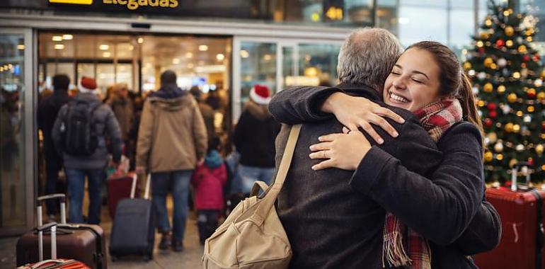Cuando volver a casa es el mejor regalo: Asturias se llena de maletas, abrazos y cifras récord por Navidad