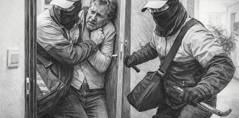 Disfrazados de carteros, con urgencia y violencia: así fue el asalto que sacudió un piso de Gijón y terminó con una detención tras una persecución