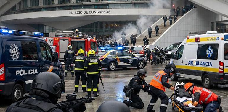 Oviedo se prepara para un escenario de máxima tensión: simulacro antiterrorista en el Palacio de Congresos Calatrava