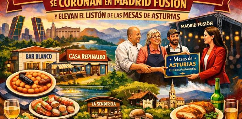 Cuatro nuevos templos del sabor asturiano se coronan en Madrid Fusión y elevan el listón de las mesas de asturias