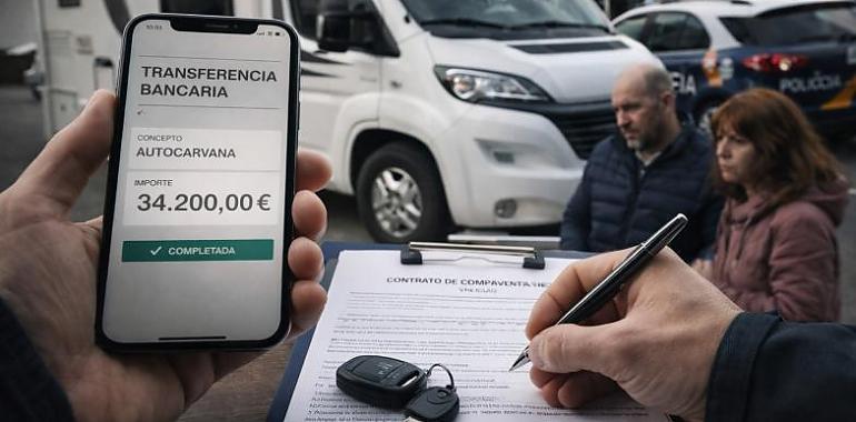 Cazado en Pola de Siero el estafador de las autocaravanas: fingía transferencias y se llevaba el vehículo sin pagar