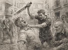 Sangre al mediodía en La Felguera: un hombre muere a machetazos y tres familiares resultan heridos en una brutal reyerta