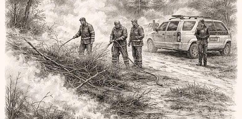 Hallado sin vida en Grado el hombre desaparecido tras salir a desbrozar: el incendio que destapó la tragedia