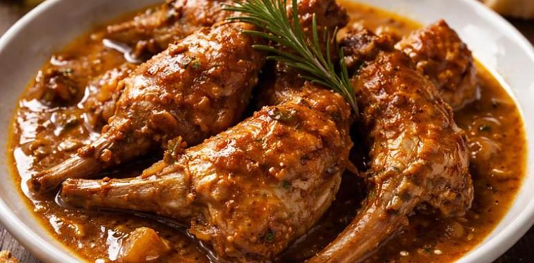 Recetas de una abuela asturiana: Coneyu en salsa (y con pan cerca, pero non a la vista, que si non vuela)