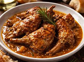 Recetas de una abuela asturiana: Coneyu en salsa (y con pan cerca, pero non a la vista, que si non vuela)