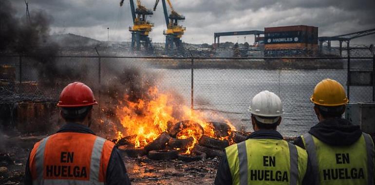 El Puerto de Avilés, al límite tras 29 días de huelga: presión máxima para cerrar el conflicto con una subrogación total