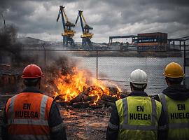 El Puerto de Avilés, al límite tras 29 días de huelga: presión máxima para cerrar el conflicto con una subrogación total