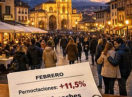 Oviedo rompe la temporada baja: los hoteles crecen un 11,5% en febrero mientras Asturias se estanca