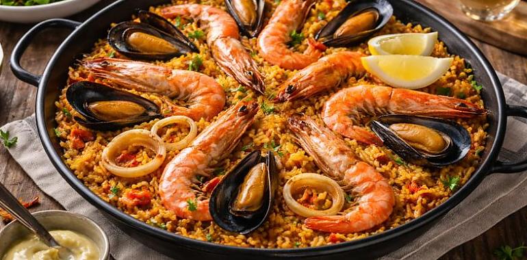 Recetas de una abuela asturiana: Paella de mariscos (esto no ye de Valencia, pero quita’l sentíu, cielín)