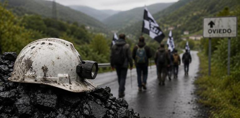 Los mineros de Mina Miura emprenden una marcha desesperada de 160 kilómetros hasta Oviedo tras un año sin cobrar: “No queremos limosna, queremos trabajar”