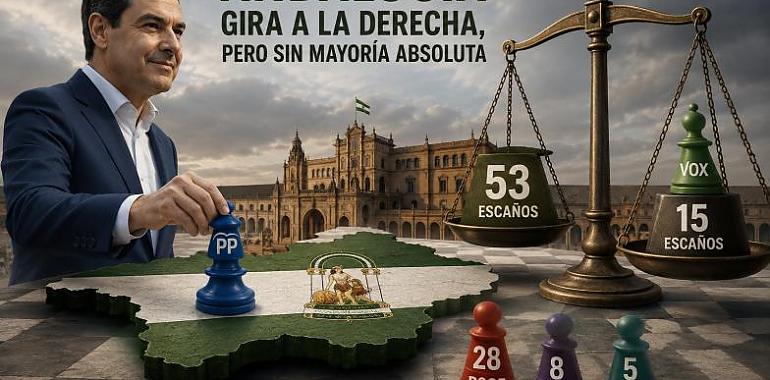 Andalucía gira a la derecha, pero Juanma Moreno pierde el escudo de la mayoría absoluta