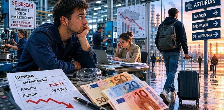 Asturias tiene empleo, pero pierde atractivo: los sueldos crecen a la mitad que en España y amenazan la retención de talento