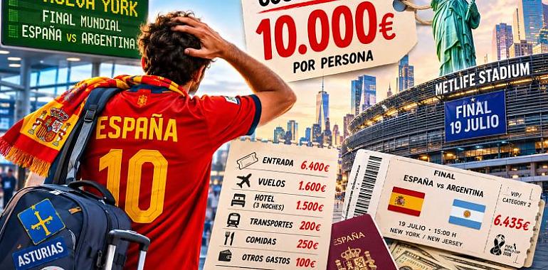 De Asturias a Nueva York para ver la final: el sueño de apoyar a España cuesta ya más de 10.000 euros