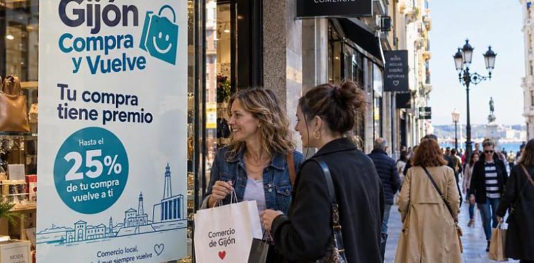 Comprar desde hoy en Gijón tiene premio: hasta el 25% de la compra vuelve al bolsillo del cliente