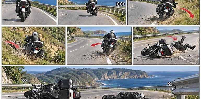 Muere un motorista de 73 años tras salirse de la N-634 en Valdés