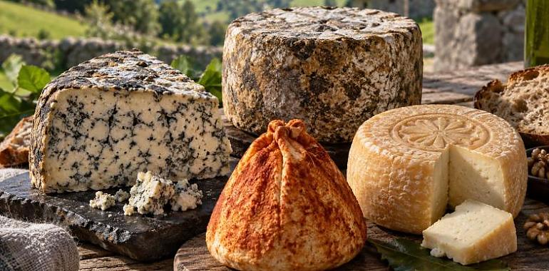 Asturias juega sus cuatro ases del queso: Cabrales, Gamonéu, Casín y Afuega’l Pitu se unen para conquistar mercado
