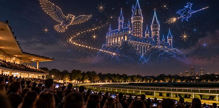 El cielo de Madrid se convierte en Hogwarts: 1.200 drones recrean la magia de Harry Potter en el Hipódromo de la Zarzuela
