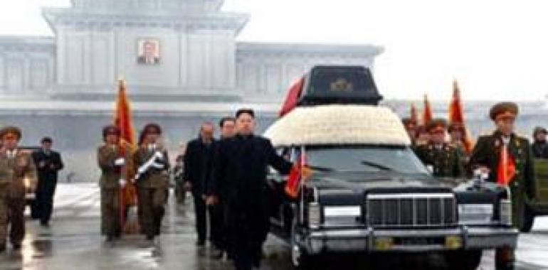 Impresionante funeral en Pyongyang