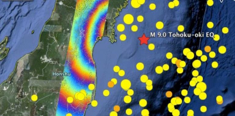 La deformación de la Tierra tras el terremoto de Japón, desde el espacio