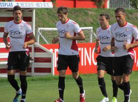Caras largas y gesto serio en la sesión de hoy tras la derrota en el Villamarín