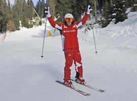 Alonso y Massa dedican la jornada en Madonna di Campiglio a esquiar