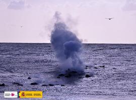 La cima del volcán submarino de El Hierro está ya a 130 metros de profundidad