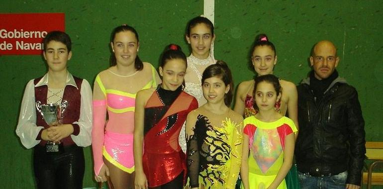 Tres medallas para los asturianos en trofeo internacional de patinaje artístico en Navarra