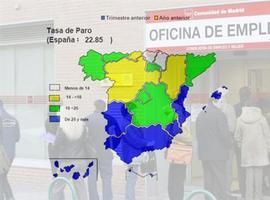 El paro se sitúa en 5.273.600 y 1.575.000 hogares tienen todos sus miembros en paro