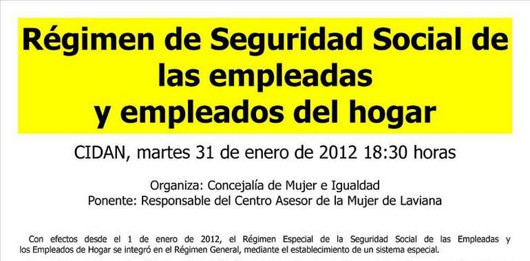 Charla sobre el nuevo régimen de emplead@s del Hogar, en Laviana