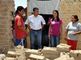 Humala anuncia la inmediata reconstrucción de Inca, asolada por el terremoto