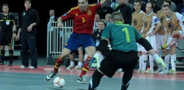 España debuta con buen pie en el Europeo de Fútbol Sala