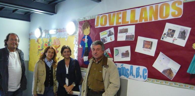 Carmen Moriyón, en el Colegio Jovellanos