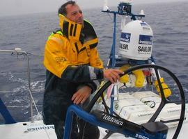 Iker Martinez a mitad de la cuarta etapa de la Volvo Ocean Race 