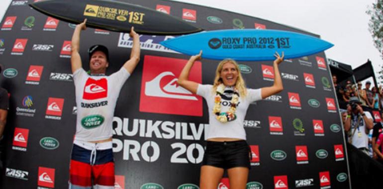 Gilmore y Burrow,  campeones ASP World Quiksilver Roxy Pro, Gold Coast