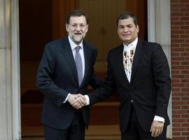 El presidente Rajoy recibe en Moncloa al presidente de Ecuador, Correa