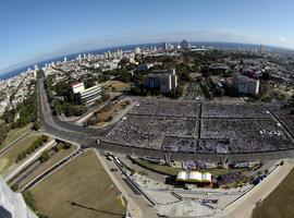 Espectaculares imágenes aéreas de la Plaza de la Revolución durante la Misa del Papa