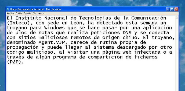 Detectan un troyano que simula ser un bloc de notas para conectarse con sitios maliciosos