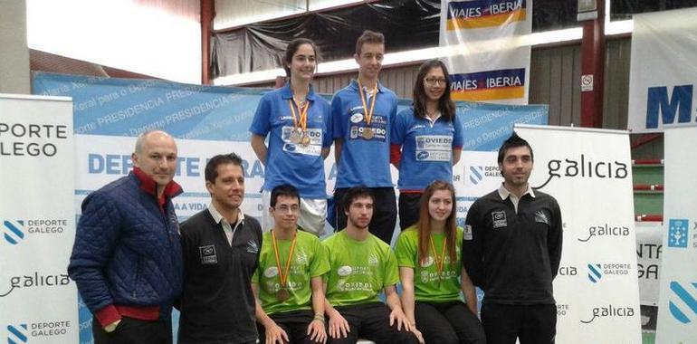 Un oro, una plata y tres bronces para el Bádminton Oviedo en el Campeonato de España sub19