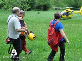 Rescatado un hombre accidentado en el Tabayón del Mongallu, en Tarna