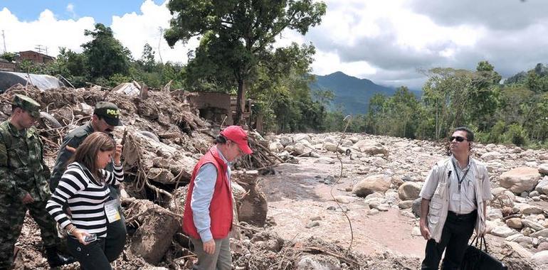 Solidaridad  presidencial con las víctimas de la avalancha en San Vicente de Chucurí, Colombia