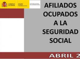 El número medio de afiliados a la Seguridad Social alcanza los 16.919.079 ocupados en abril 