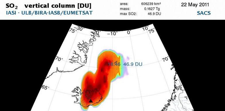 Satélites monitorizan la erupción del volcán islandés