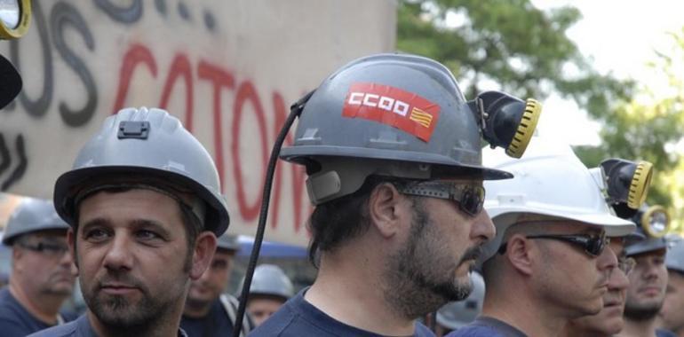 Varios miles de mineros se manifiestan en Madrid frente al Ministerio de Industria