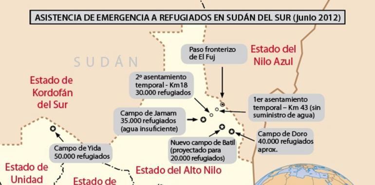 MSF alerta de la crítica situación en los campos de refugiados de Sudán del Sur