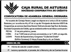Asamblea General de Socios Caja Rural de Asturias