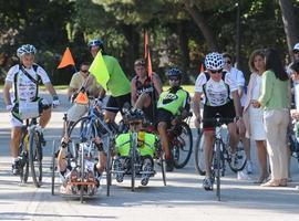 Diego Ballesteros inició su carrera Madrid a Londres en su handbike