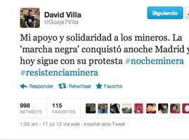 David Villa y Adrián López se solidarizan con la causa minera