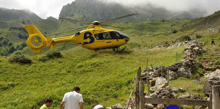 Rescatado un montañero herido en Lena